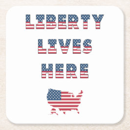 USA Elections Party Collection Rechteckiger Pappuntersetzer