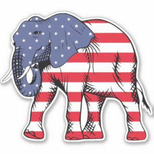 USA-Elefant Aufkleber