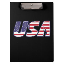 USA. Eleganter amerikanischer Flaggenbrief Klemmbrett