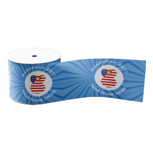 USA Engel Rotes Haar Hanukkah-Flagge Personalisier Ripsband