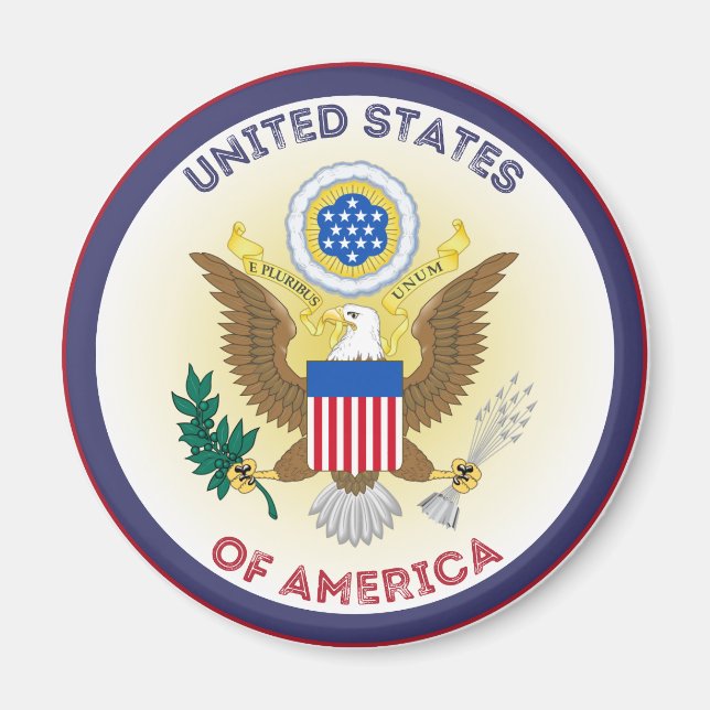 USA-Erbe-Emblem Magnet (Vorne)