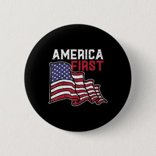 USA Erster Tag der US-Flagge Gedenktag 4. Juli Män Button