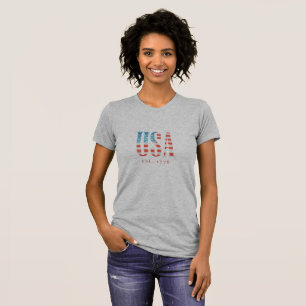 USA Est. 1776 Amerikanisches Flaggen-Shirt T-Shirt
