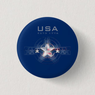 USA Estd. 1776 Button