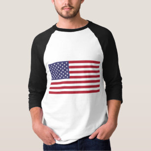 USA-Fahne Rot-Blau-patriotisches Schwarzes Shirt