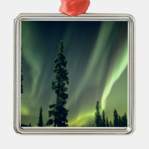 USA, Fairbanks-Gebiet, Zentralalaska, Aurora Ornament Aus Metall