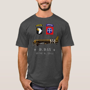 USA Fallschirmjäger DDay WWII Normandie 82nd 101nd T-Shirt