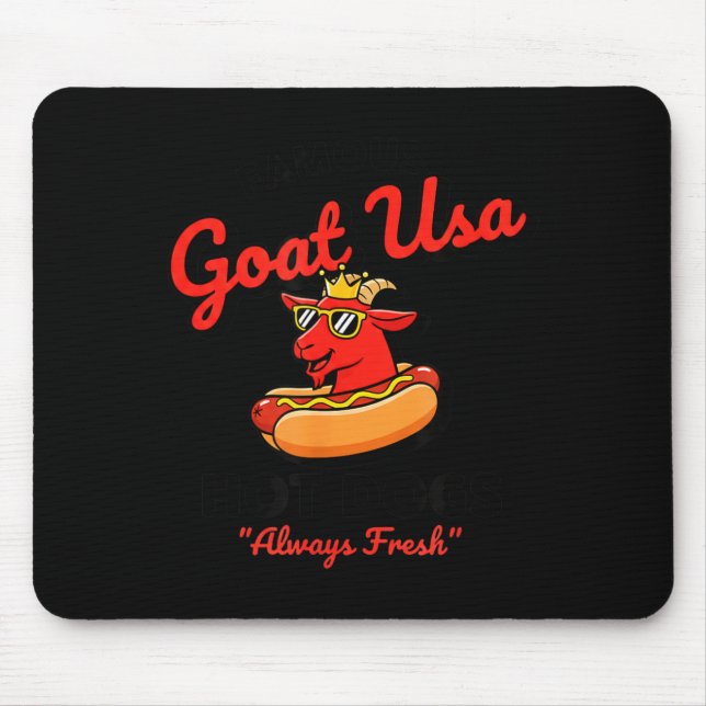 Usa Famous Goat Usa Hot Dogs, Funny American Bbq & Mousepad (Vorne)