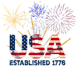 USA Feuerwerk gegründet 1776 T-Shirt