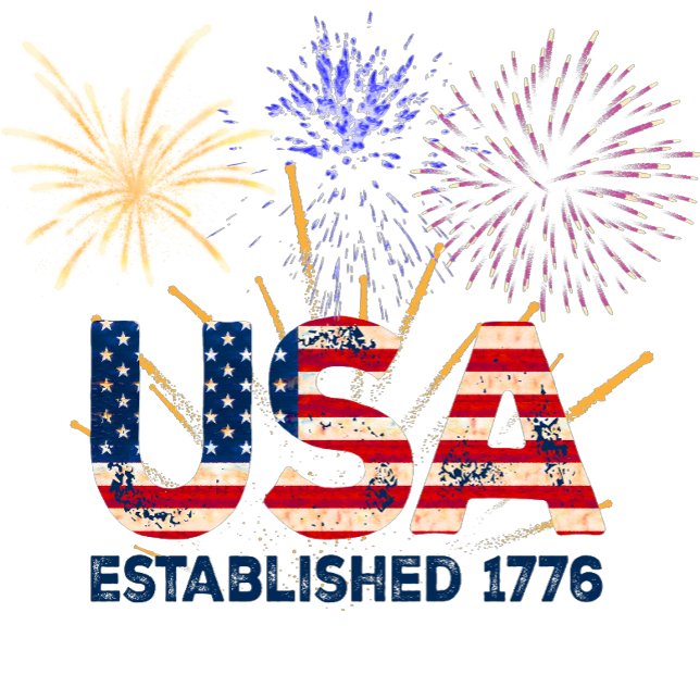 USA Feuerwerk gegründet 1776 T-Shirt (Von Creator hochgeladen)