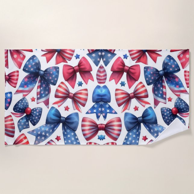 USA Field Day Bows Strandtuch (Vorderseite)