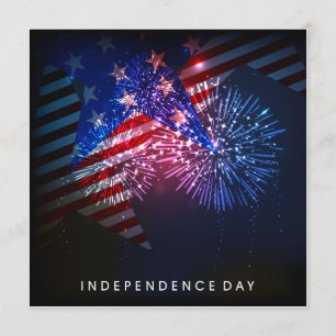 USA Fireworks & Flag 4. Juli Einladung