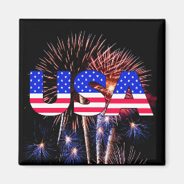 USA Fireworks Magnet