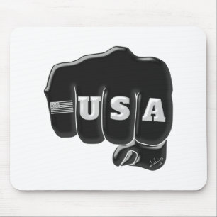 USA Fist Bump mit amerikanischer Flagge Mousepad