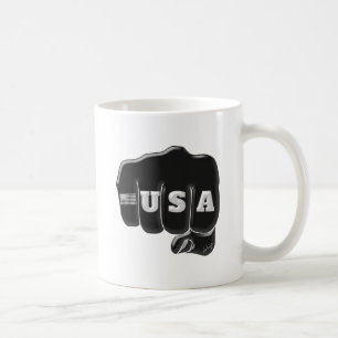 USA Fist Bump mit amerikanischer Flagge Tasse