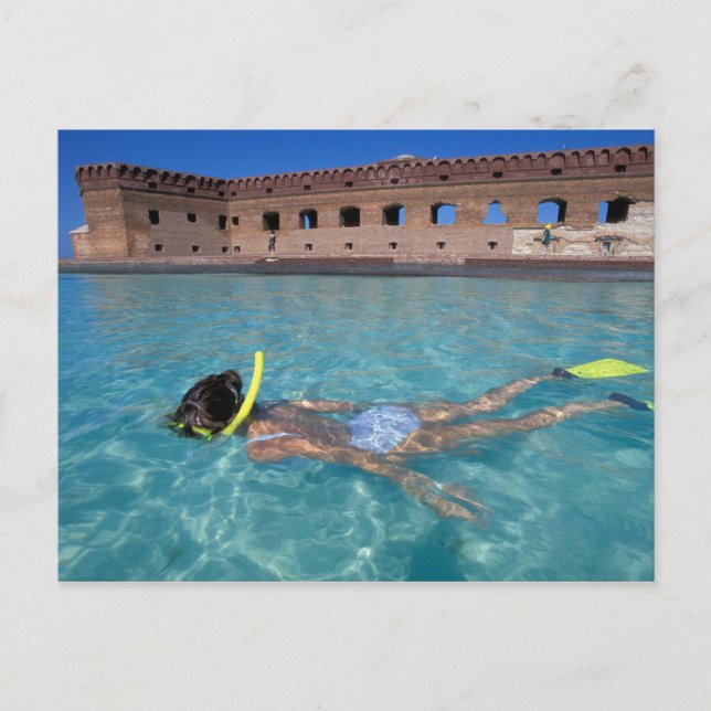 USA, FL, Florida Keys, Fort Jefferson, 1846, Postkarte (Vorderseite)