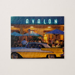 USA, FL, Miami, South Beach bei Nacht. Puzzle