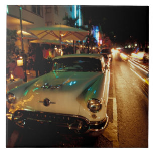 USA, FL, Miami, South Beach nachts.2 Fliese