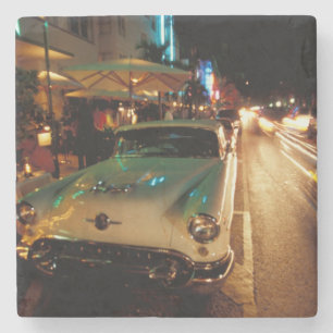 USA, FL, Miami, South Beach nachts.2 Steinuntersetzer