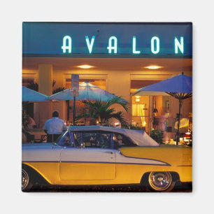 USA, FL, Miami, South Beach nachts. Magnet