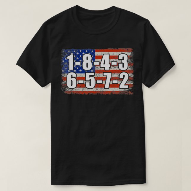 USA Flag 18436572 Firing Order Small Block Motor  T-Shirt (Design vorne)