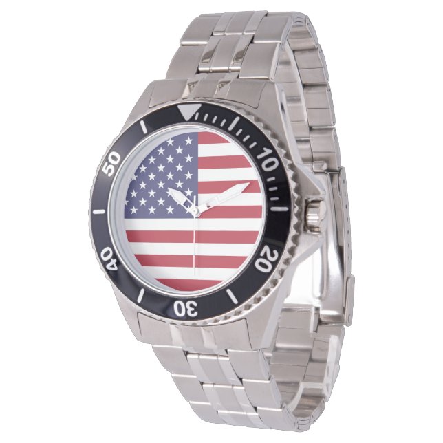 USA - Flag 2 Armbanduhr (Schrägansicht)