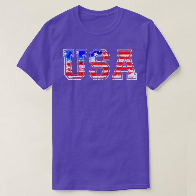USA Flag 4. Juli Amerika T-Shirt (Design vorne)