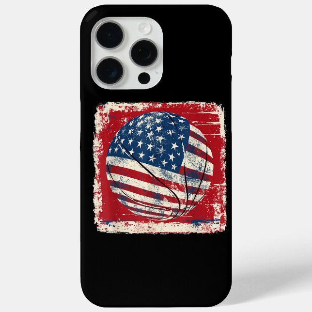 USA Flag 4. Juli Basketball Case-Mate iPhone Hülle (Rückseite)