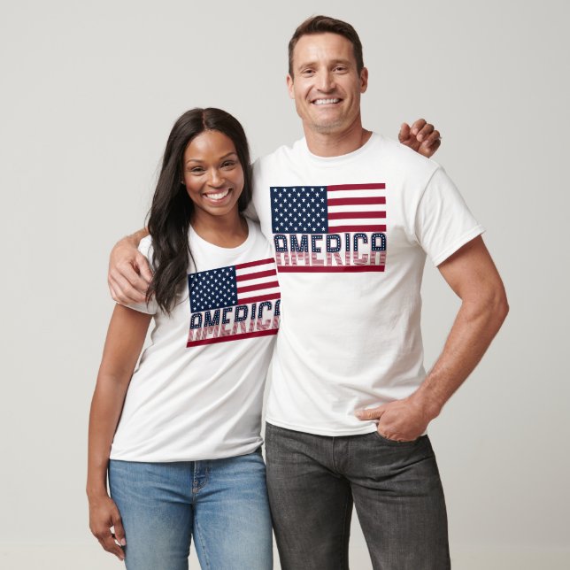 USA Flag 4. Juli Unabhängigkeitstag T-Shirt (Unisex)