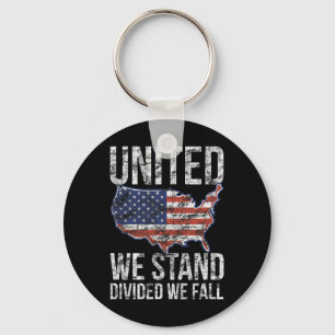 USA Flag 4. Juli Vereinte wir Stand geteilt Wir F Schlüsselanhänger