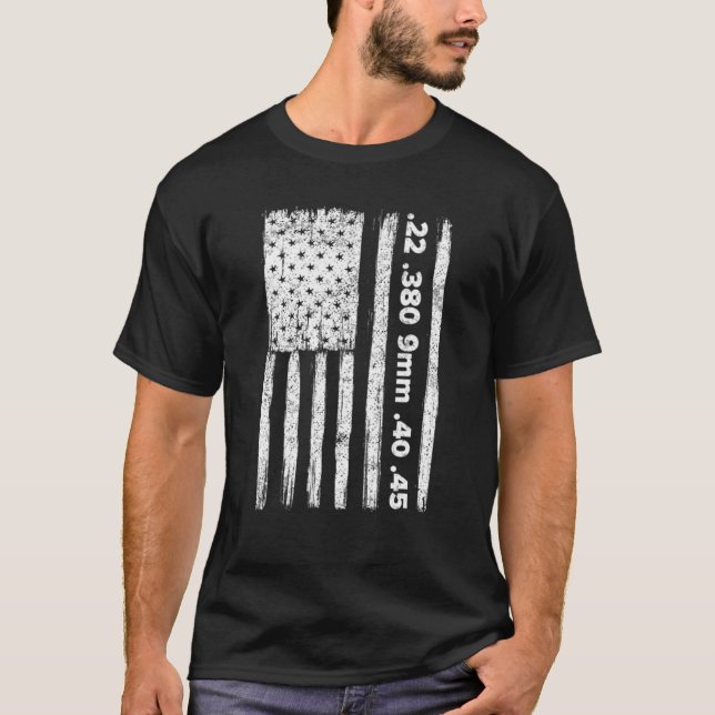 USA Flag 4th July American Red White Stripes T-Shirt (Vorderseite)