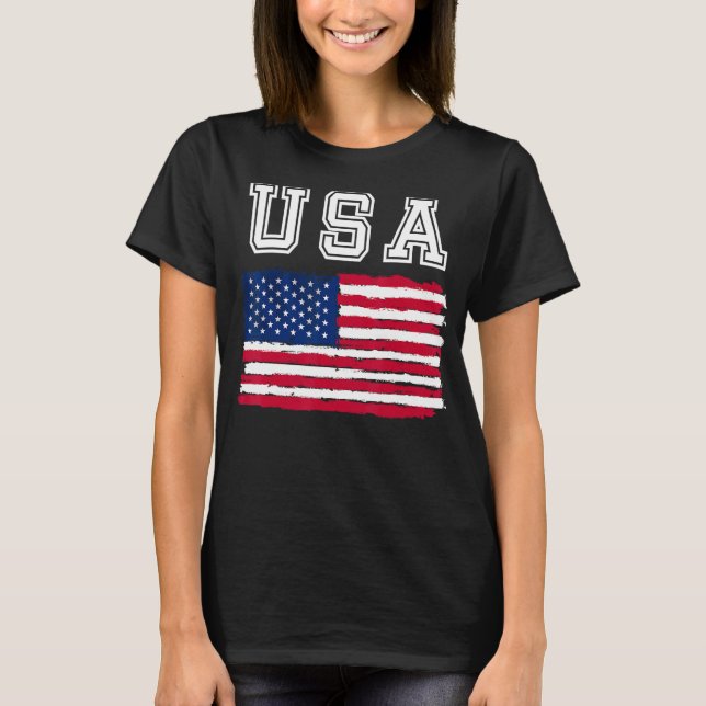 USA flag 4th of july us day of independence T-Shirt (Vorderseite)