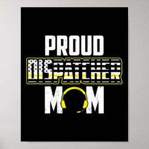 USA Flag 911 Dispatcher Mama 4. Juli Proud Disp Poster
