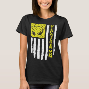 USA Flag 911 Dispatcher Mama Dispatch Operator 911 T-Shirt