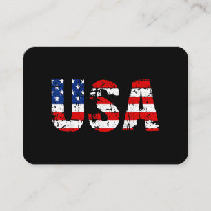 USA Flag American Flag US National Patriotic USA 4 Visitenkarte