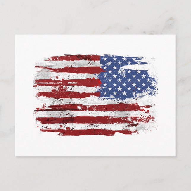 USA Flag American Flag USA 4t Postkarte (Vorderseite)