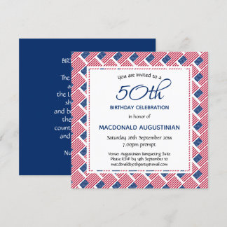 USA FLAG American Personalisiert 50. Geburtstag Einladung