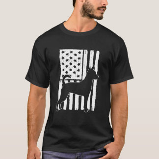 Usa Flag American Rat Terrier Theme T-Shirt