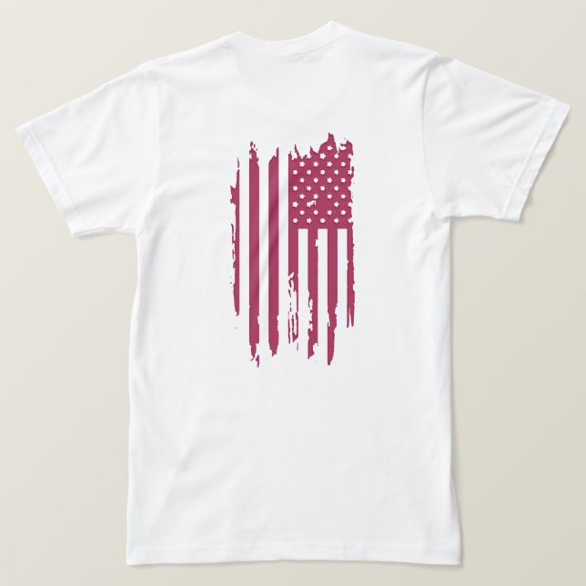 USA Flag American Vintag T - Shirt Design (Design Rückseite)