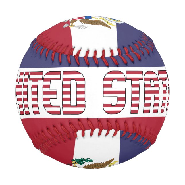 USA Flag and Coat of Arms Patriotic Baseball (Vorderseite)