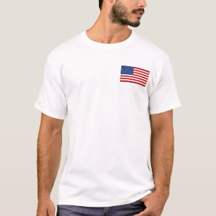 USA Flag and Map T - Shirt