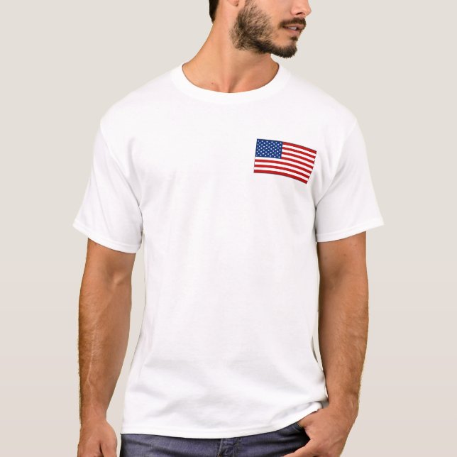 USA Flag and Map T - Shirt (Vorderseite)