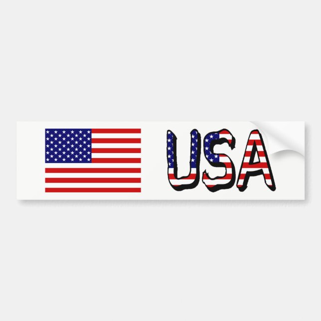 USA Flag and overlay bscent Autoaufkleber (Vorne)