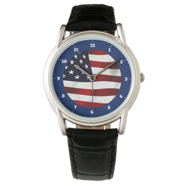 USA FLAG ARMBANDUHR (Vorderseite)