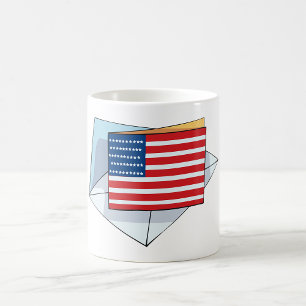 USA-Flag auf Karte Kaffeetasse