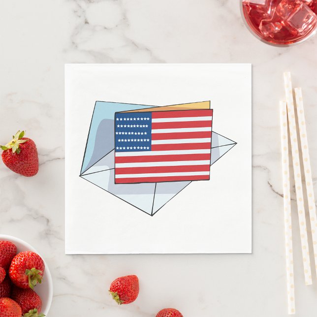 USA-Flag auf Karte Serviette (Von Creator hochgeladen)