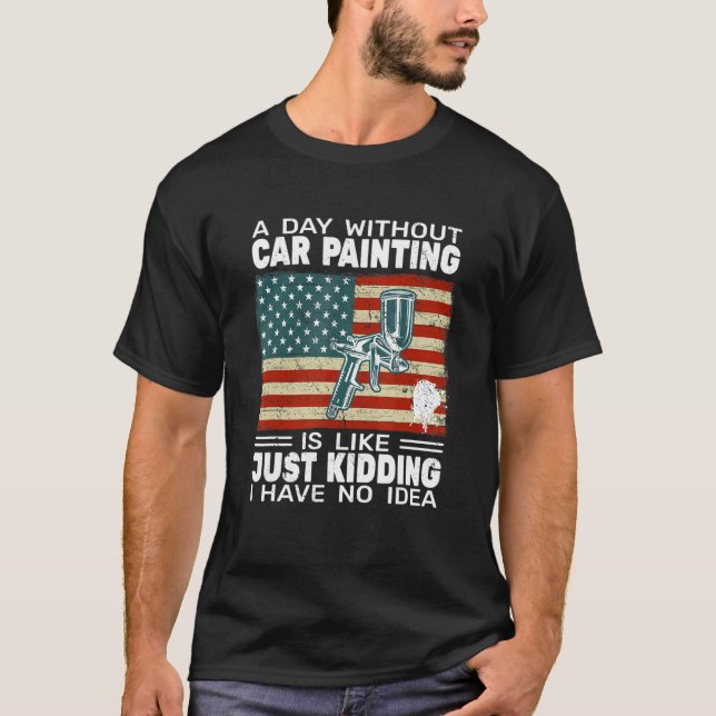 USA Flag auto body painter car painter accessories T-Shirt (Vorderseite)