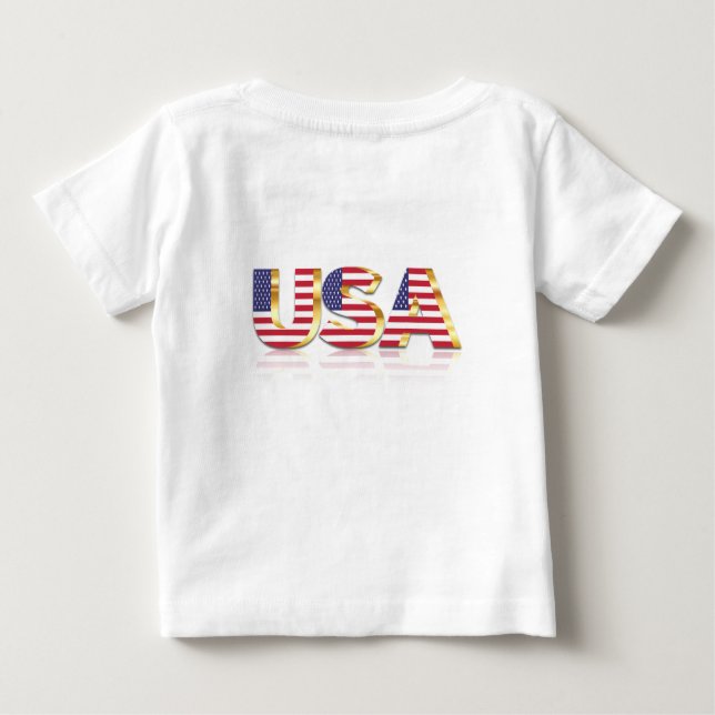 USA Flag Baby T - Shirt (Rückseite)