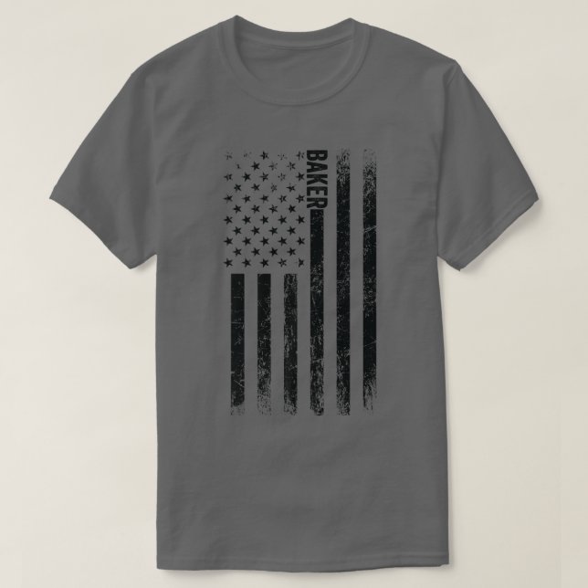 USA Flag Baking - Proud American Baker T-Shirt (Design vorne)
