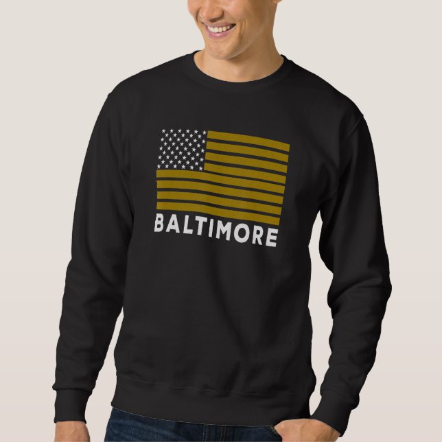 USA Flag Baltimore Purple Baltimore American Flag  Sweatshirt (Vorderseite)